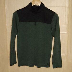 Xersion Boys  Green Black Lightweight 1/4 Zip Jacket 14-16